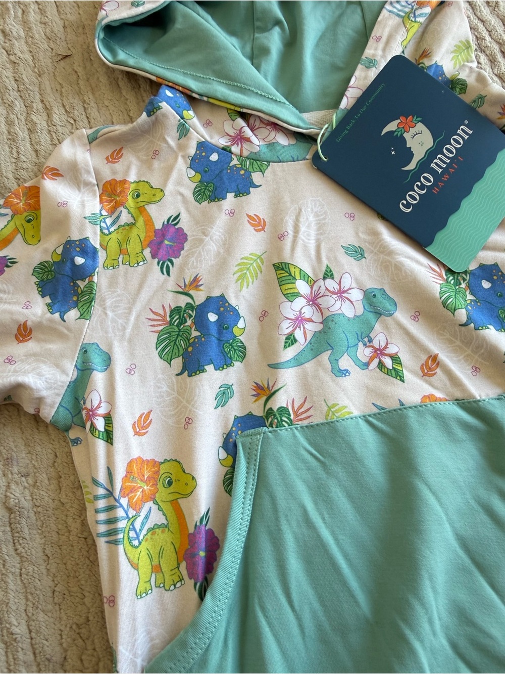Coco Moon Dino Hoodie - Picture 2 of 3